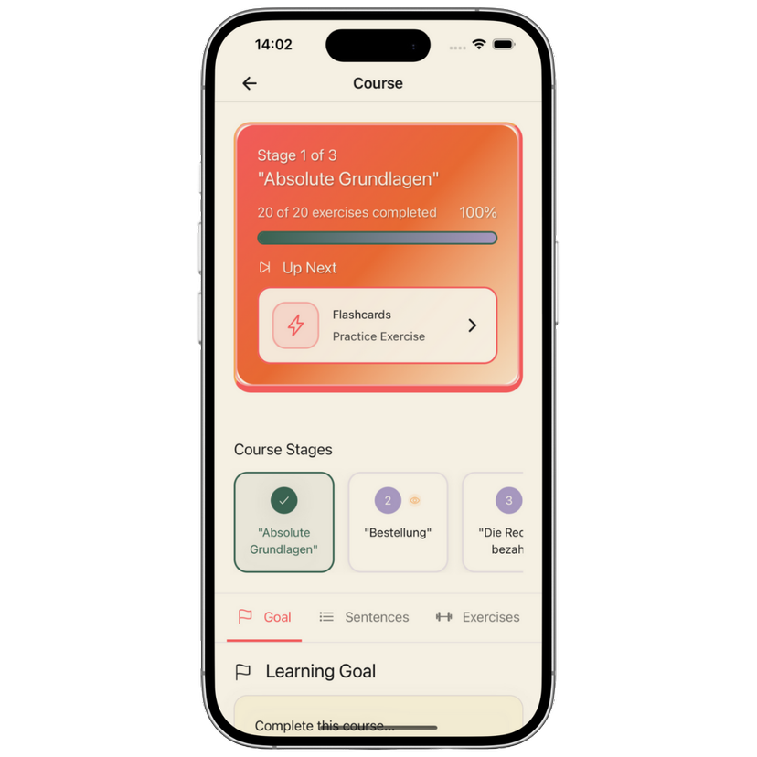 Active course interface