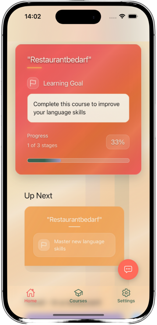 Glottr app home screen